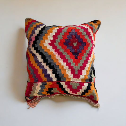 Coussin Kilim à frange